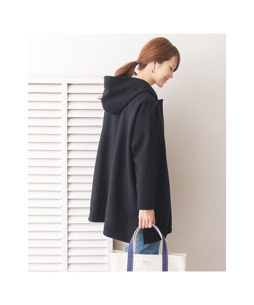 URBAN RESEARCH DOORS(アーバンリサーチドアーズ)の「【予約】ウールワイドフードコート(ジャケット/アウター・レディース・KHAKI/GRAY/NAVY・one)」の12枚目の写真