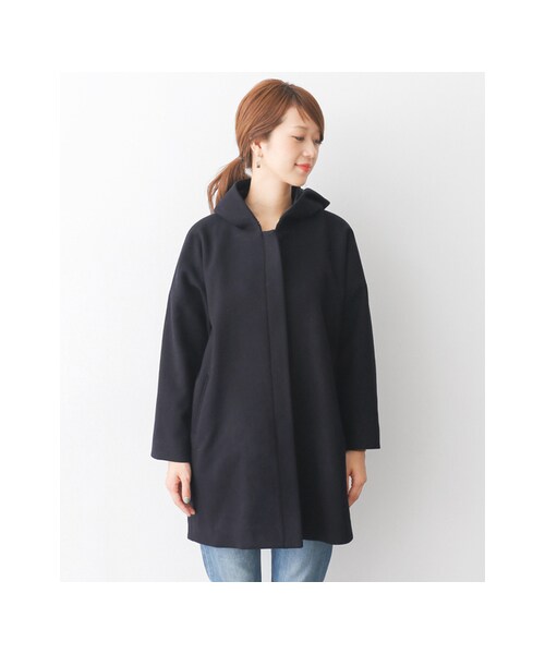 URBAN RESEARCH DOORS(アーバンリサーチドアーズ)の「【予約】ウールワイドフードコート(ジャケット/アウター・レディース・KHAKI/GRAY/NAVY・one)」の13枚目の写真