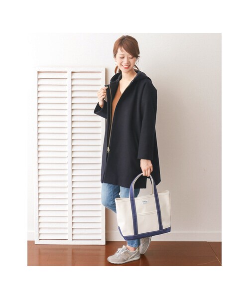 URBAN RESEARCH DOORS(アーバンリサーチドアーズ)の「【予約】ウールワイドフードコート(ジャケット/アウター・レディース・KHAKI/GRAY/NAVY・one)」の10枚目の写真