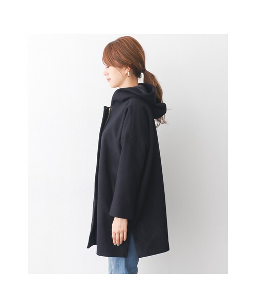 URBAN RESEARCH DOORS(アーバンリサーチドアーズ)の「【予約】ウールワイドフードコート(ジャケット/アウター・レディース・KHAKI/GRAY/NAVY・one)」の14枚目の写真