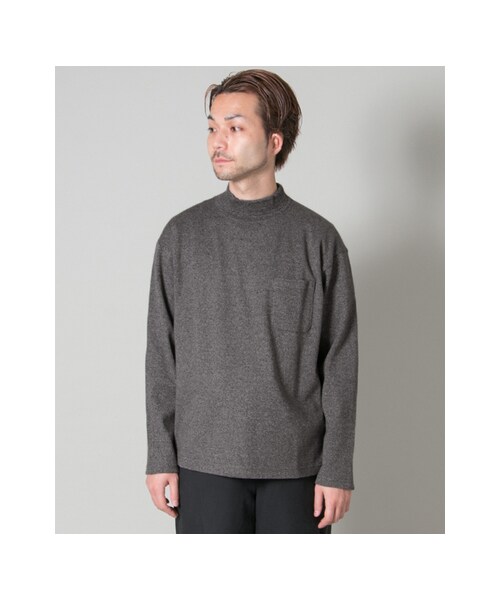 URBAN RESEARCH(アーバンリサーチ)の「salvy; MILANO LIB MOCK NECK PULLOVER(トップス・メンズ・CHARCOAL・2/3)」の4枚目の写真