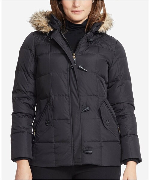 ralph lauren plus size quilted coat