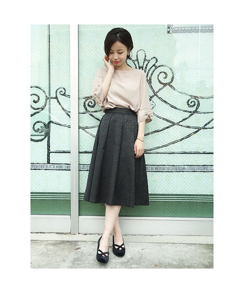 an another angelus（アンアナザーアンジェラス）の「ダマスク柄タックスカート/an another angelus limited（スカート・レディース・その他）」の3枚目の写真