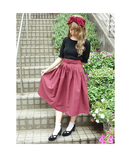 an another angelus（アンアナザーアンジェラス）の「ベルト付きタックスカート/an another angelus（スカート・レディース・その他）」の4枚目の写真