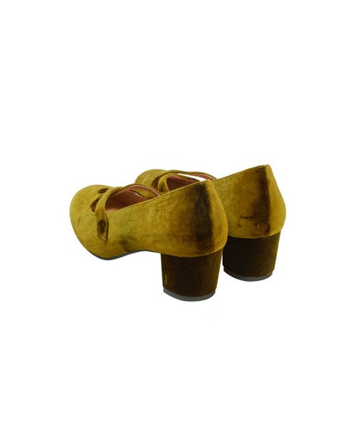 an another angelus（アンアナザーアンジェラス）の「クロスストラップベロアパンプス/an another angelus（パンプス・レディース・その他）」の4枚目の写真