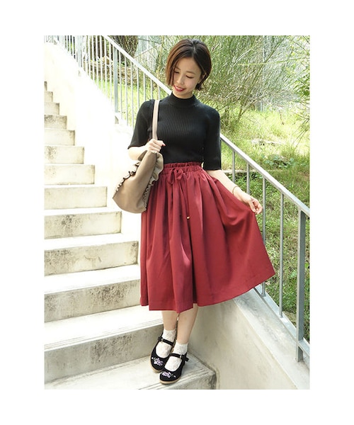 F i.n.t（フィント）の「T/Rタックスカート/F i.n.t（スカート・レディース・その他）」の4枚目の写真