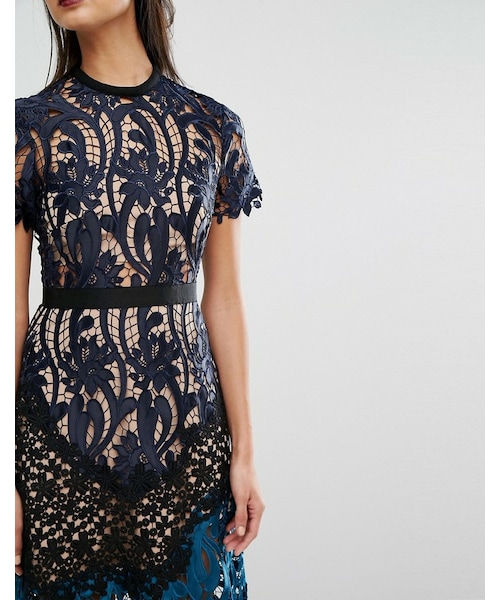 新品✨セルフポートレイト　prairie midi dress　レースワンピース self-portrait（セルフポートレート）の「Self Portrait Prairie Midi