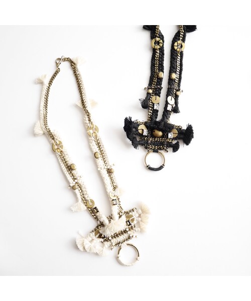 Y.A.Acc(ワイエーアク)の「race long necklace BLACK(ピアス(両耳用)・レディース・その他)」の6枚目の写真