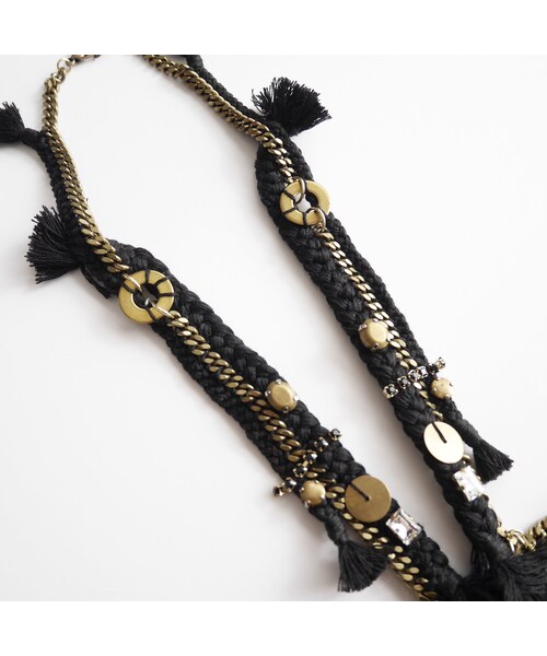 Y.A.Acc(ワイエーアク)の「race long necklace BLACK(ピアス(両耳用)・レディース・その他)」の4枚目の写真