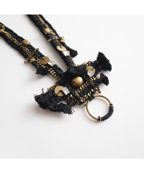 Y.A.Acc(ワイエーアク)の「race long necklace BLACK(ピアス(両耳用)・レディース・その他)」の3枚目の写真