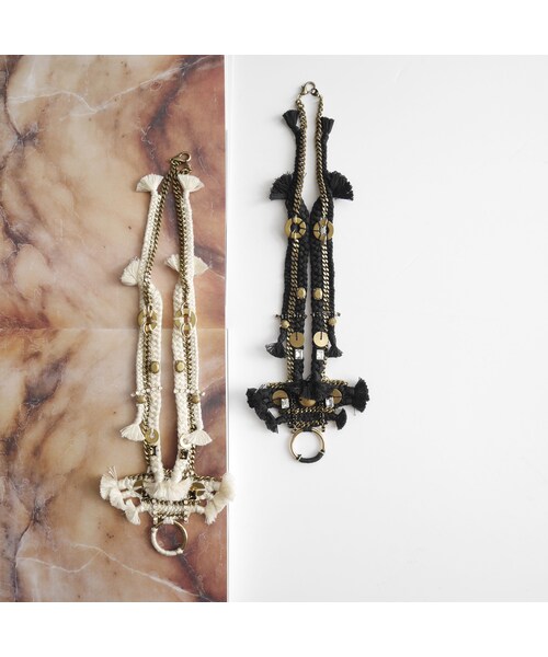 Y.A.Acc(ワイエーアク)の「race long necklace BLACK(ピアス(両耳用)・レディース・その他)」の8枚目の写真