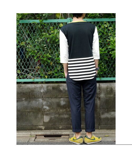 NIRAME.CO（ニラメッコ）の「THE ろんT  ボーダー×イエロー（Tシャツ/カットソー・メンズ・その他）」の7枚目の写真