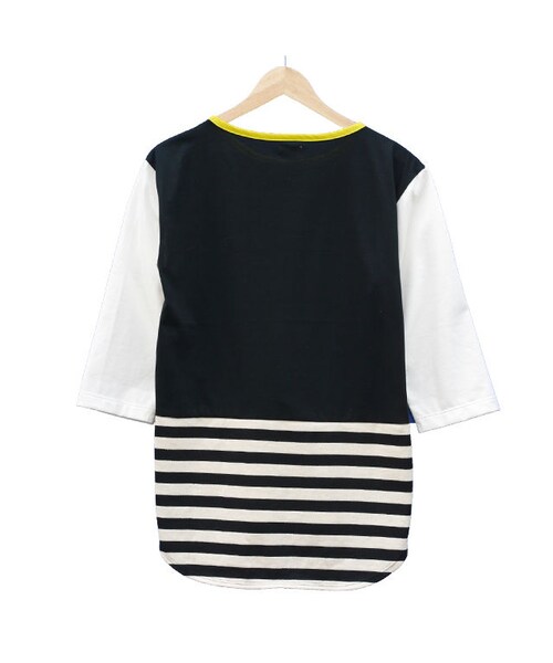 NIRAME.CO（ニラメッコ）の「THE ろんT  ボーダー×イエロー（Tシャツ/カットソー・メンズ・その他）」の4枚目の写真