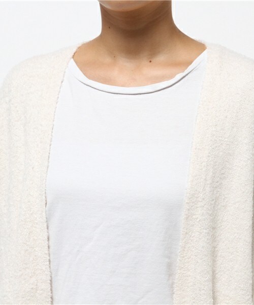 archives（アルシーヴ）の「フェザーロングトッパー（カーディガン/ボレロ・レディース・オフホワイト/グレー/ネイビー・MEDIUM）」の7枚目の写真