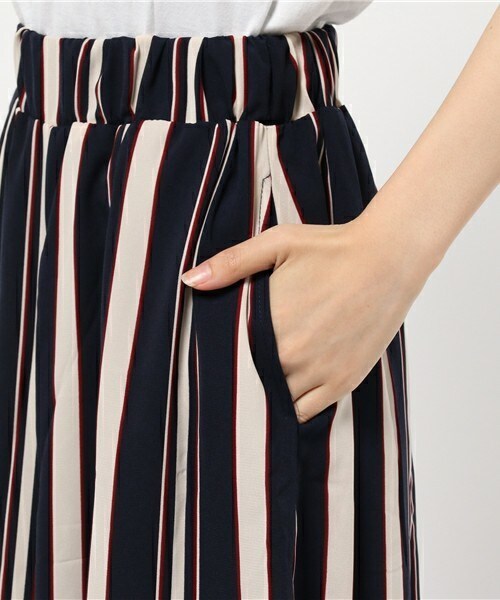 INTERPLANET（インタープラネット）の「マルチストライプスカンツ（その他パンツ・レディース・ブラック/ネイビー・FREE）」の7枚目の写真