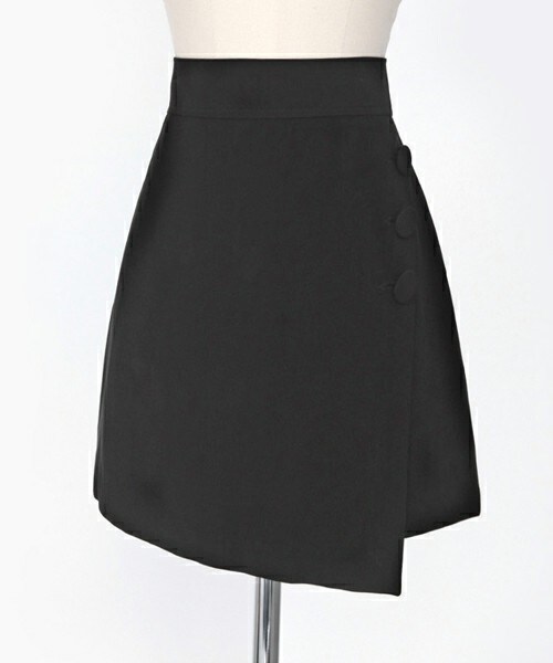 DHOLIC(ディーホリック)の「3ボタンラップミニAラインスカート(スカート・レディース・ダークオレンジ/ブラック/ベージュ・S/M)」の2枚目の写真