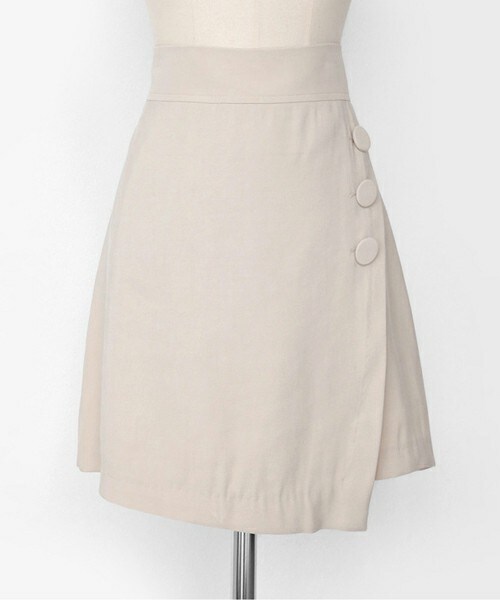 DHOLIC(ディーホリック)の「3ボタンラップミニAラインスカート(スカート・レディース・ダークオレンジ/ブラック/ベージュ・S/M)」の3枚目の写真