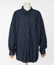 DHOLIC | オーバーサイズディープブルーデニムシャツ(シャツ/ブラウス)
