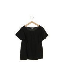 ehka sopo | インディゴジョーゼットフリルブラウス(トップス)