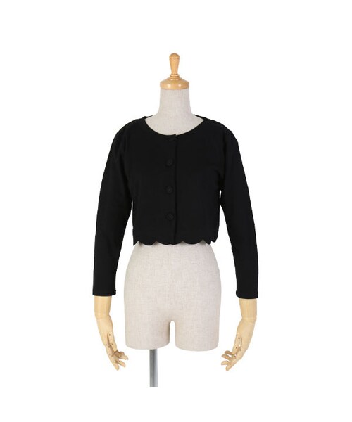 F i.n.t（フィント）の「くるみ釦スカラップカーディガン/F i.n.t（カーディガン/ボレロ・レディース・その他）」の2枚目の写真