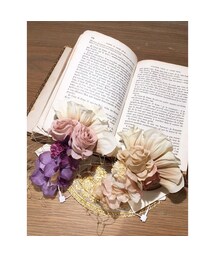 F i.n.t | アンティークフラワークリップ/F&A(バレッタ/ヘアクリップ)