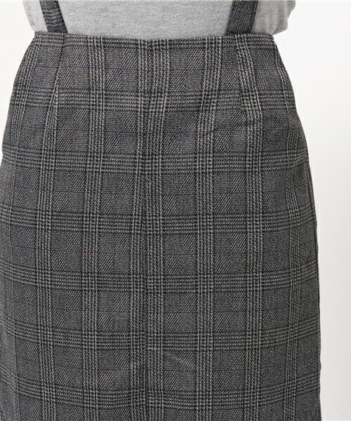 archives（アルシーヴ）の「チェックサス付スカート（スカート・レディース・グレー/モカ・MEDIUM）」の9枚目の写真