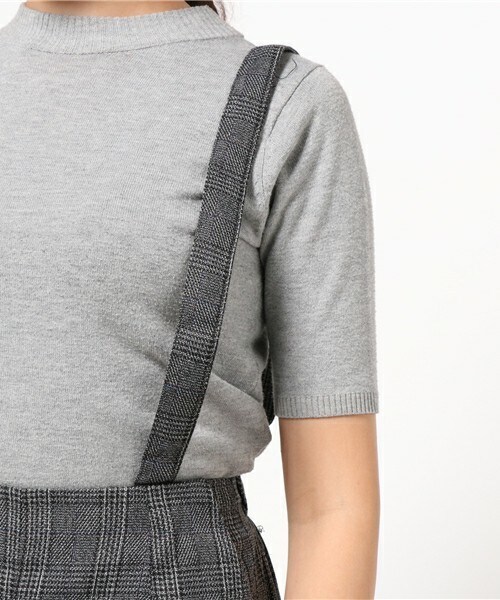 archives（アルシーヴ）の「チェックサス付スカート（スカート・レディース・グレー/モカ・MEDIUM）」の6枚目の写真