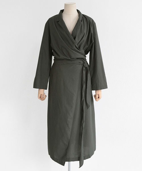 DHOLIC（ディーホリック）の「ラップロングワンピース（ワンピース・レディース・ブラウン/ディープカーキ/ベージュ・FREE）」の3枚目の写真