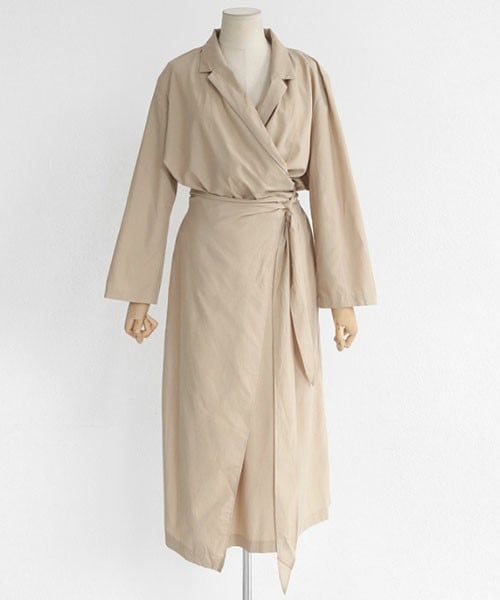 DHOLIC（ディーホリック）の「ラップロングワンピース（ワンピース・レディース・ブラウン/ディープカーキ/ベージュ・FREE）」の2枚目の写真