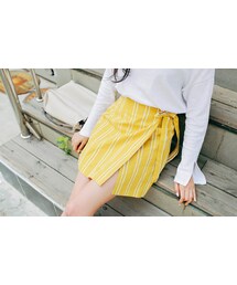 2PER | ストライプ柄ラップミニスカート(P0000EGF)(スカート)