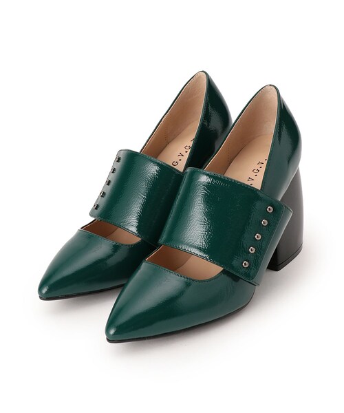 G.V.G.V.(ジーヴィージーヴィー)の「CHUNKY HEEL STRAP PUMPS(シューズ・レディース・GREEN/PURPLE・S/M/L)」の1枚目の写真