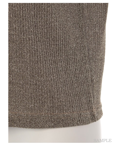 lilLilly（リルリリー）の「ラメリブトップス（トップス・レディース・GOLD/SILVER/PINK/BLUE・FREE）」の11枚目の写真