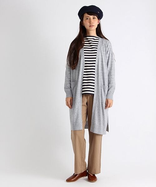 studio CLIP（スタディオクリップ）の「コットンリネンストレッチワイドパンツ（パンツ・スモーク/ベージュ/カーキ/ネイビー・M/L）」の5枚目の写真