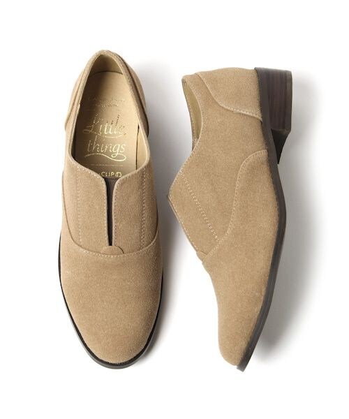 studio CLIP（スタディオクリップ）の「フェイクスエードマニッシュシューズ（シューズ・グレー/ベージュ・M/L）」の3枚目の写真