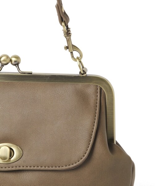 studio CLIP(スタディオクリップ)の「2WAY四角がま口ショルダーバッグ(バッグ・ブラウン/ベージュ・F)」の6枚目の写真