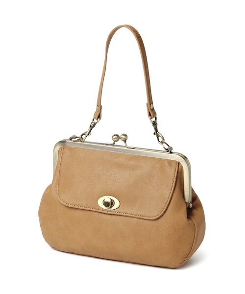 studio CLIP(スタディオクリップ)の「2WAY四角がま口ショルダーバッグ(バッグ・ブラウン/ベージュ・F)」の2枚目の写真