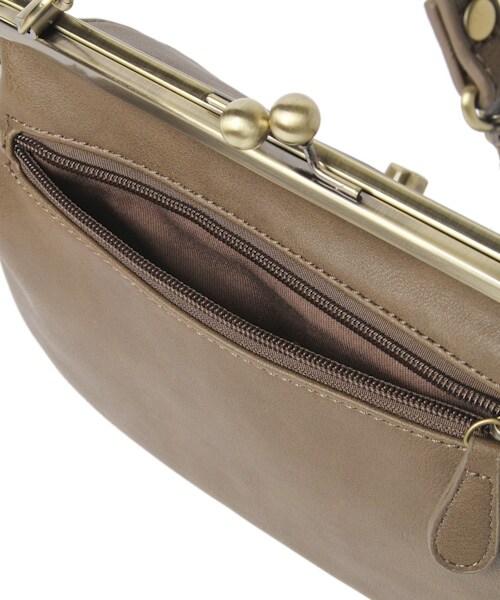 studio CLIP(スタディオクリップ)の「2WAY四角がま口ショルダーバッグ(バッグ・ブラウン/ベージュ・F)」の12枚目の写真