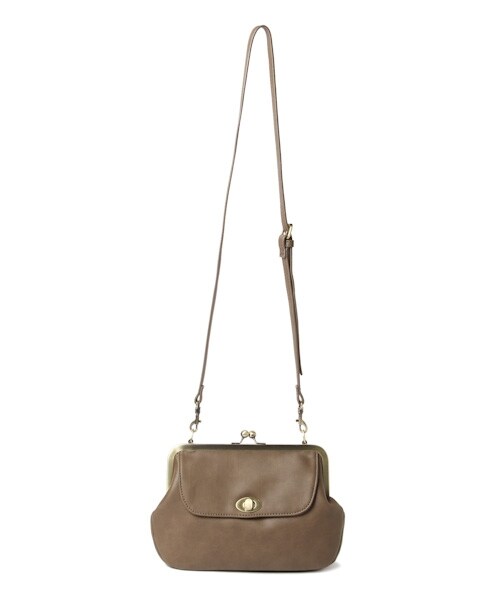 studio CLIP(スタディオクリップ)の「2WAY四角がま口ショルダーバッグ(バッグ・ブラウン/ベージュ・F)」の3枚目の写真