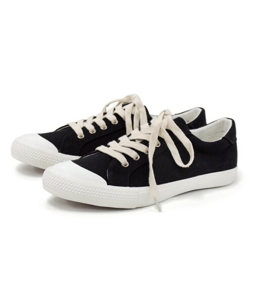 RNA-N（アールエヌエーエヌ）の「＜予約＞キャンバススニーカー（シューズ・レディース・ホワイト/ブラック/キナリ・S/M）」の2枚目の写真