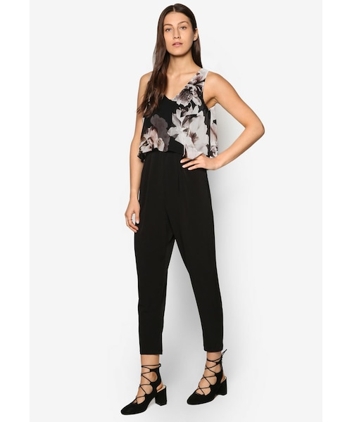 wallis petite black jumpsuit