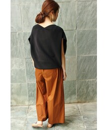 IENA♡コットンストレッチコクーンVネックプルオーバー（ピンク） IENA♡コットンストレッチコクーンVネックプルオーバー（ピンク