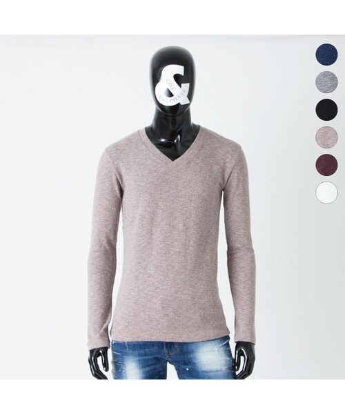 CALL&RESPONSE(コールアンドレスポンス)の「メランジVネック長袖TEE/CALL&RESPONSE / 162-1321-09(Tシャツ/カットソー・メンズ・その他)」の1枚目の写真