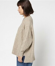 mame（マメ）の「mame Vネックケーブルニット（ニット/セーター）」 - WEAR