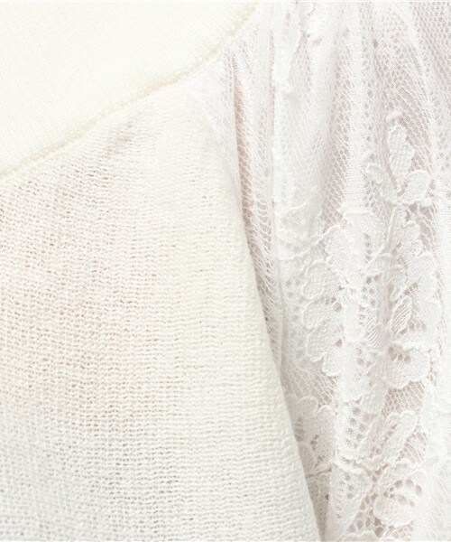 archives（アルシーヴ）の「袖レース地ニットプルオーバー（ニット/セーター・レディース・オフホワイト/ブラック/ワイン・MEDIUM）」の10枚目の写真