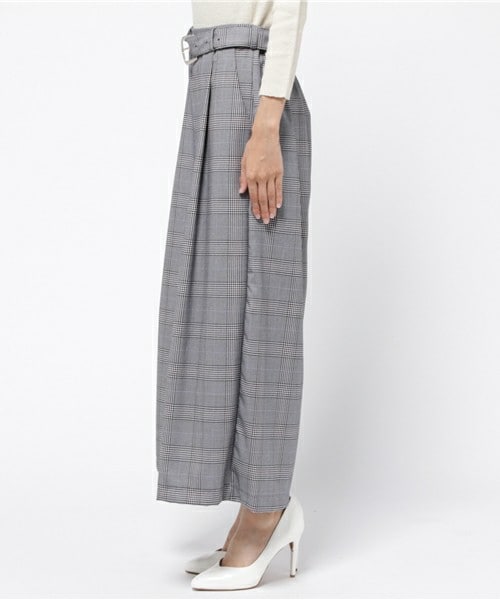 archives（アルシーヴ）の「ベルト付ワイドパンツ（その他パンツ・レディース・チャコールグレー/モカ・MEDIUM）」の4枚目の写真