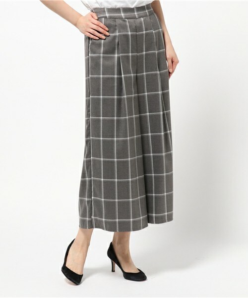 archives（アルシーヴ）の「チェックワイドパンツ（その他パンツ・レディース・ブラック/グレー/ネイビー・MEDIUM）」の3枚目の写真