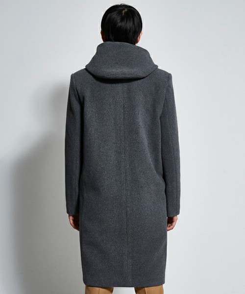 lot hâlon フード付きグレーコート 44 lot holon（ロットホロン）の「フーデッドコート グレー（）」 - WEAR