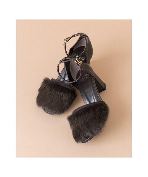 URBAN RESEARCH ROSSO WOMEN（アーバンリサーチ　ロッソ）の「ombre ファーサンダル（シューズ・レディース・BROWN・35.5/36.5/37.5）」の2枚目の写真