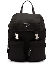 PRADA | Prada Vela Large Zip-Front Backpack, Black (Nero)(バックパック/リュック)