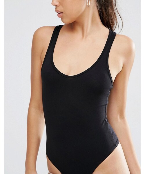 asos(エイソス)の「ASOS Body With V-Neck And Tank Detail(タンクトップ・レディース・Black・US 4/US 0/US 14/US 6/US 8/US 10/US 2)」の4枚目の写真